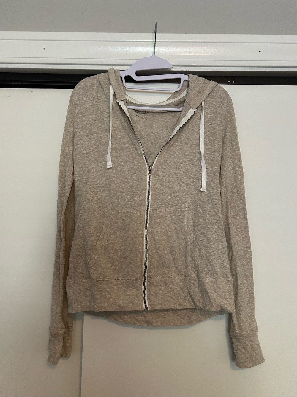 Aeropostale Light Taupe Zip-Up Hoodie